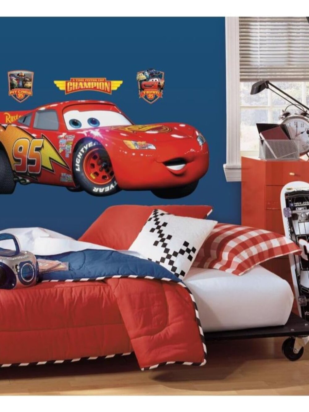 Disney Pixar Cars Lightning McQueen Peel and Stick Wall Decals by
